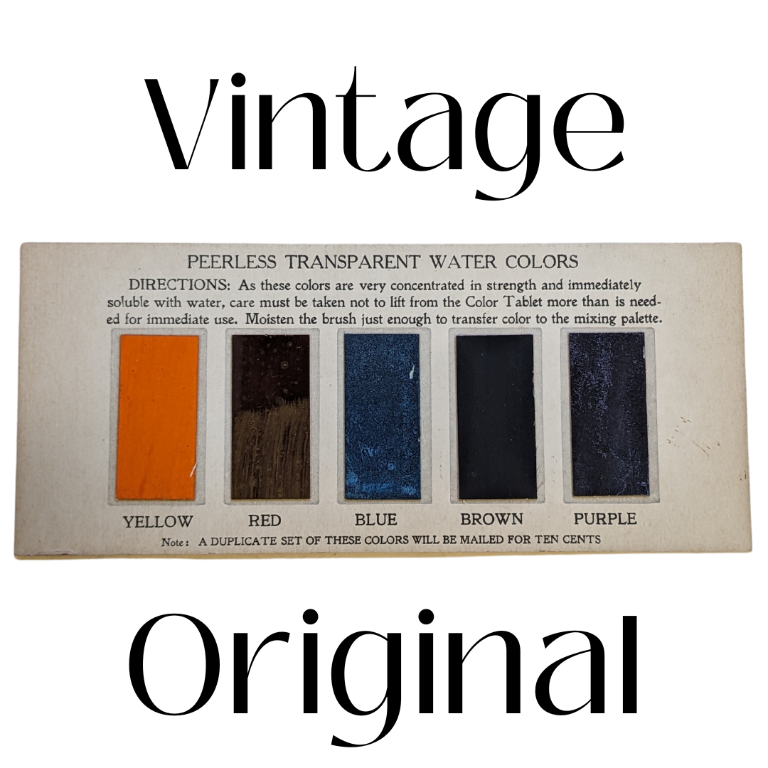 Vintage, mail order peerless watercolors palette