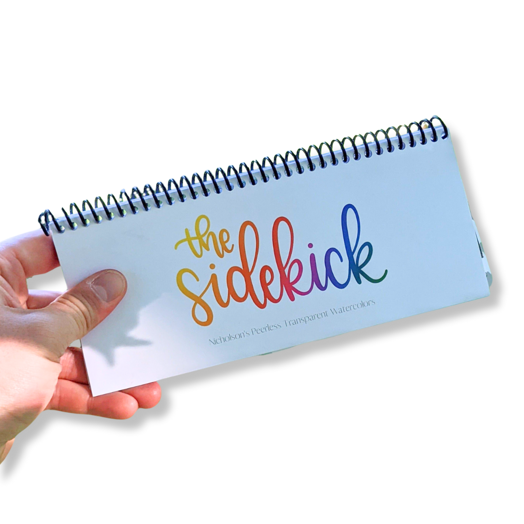 peerless watercolors portable watercolor palette the Sidekick. This watercolor palette is super vibrant, portable, and easy to use.