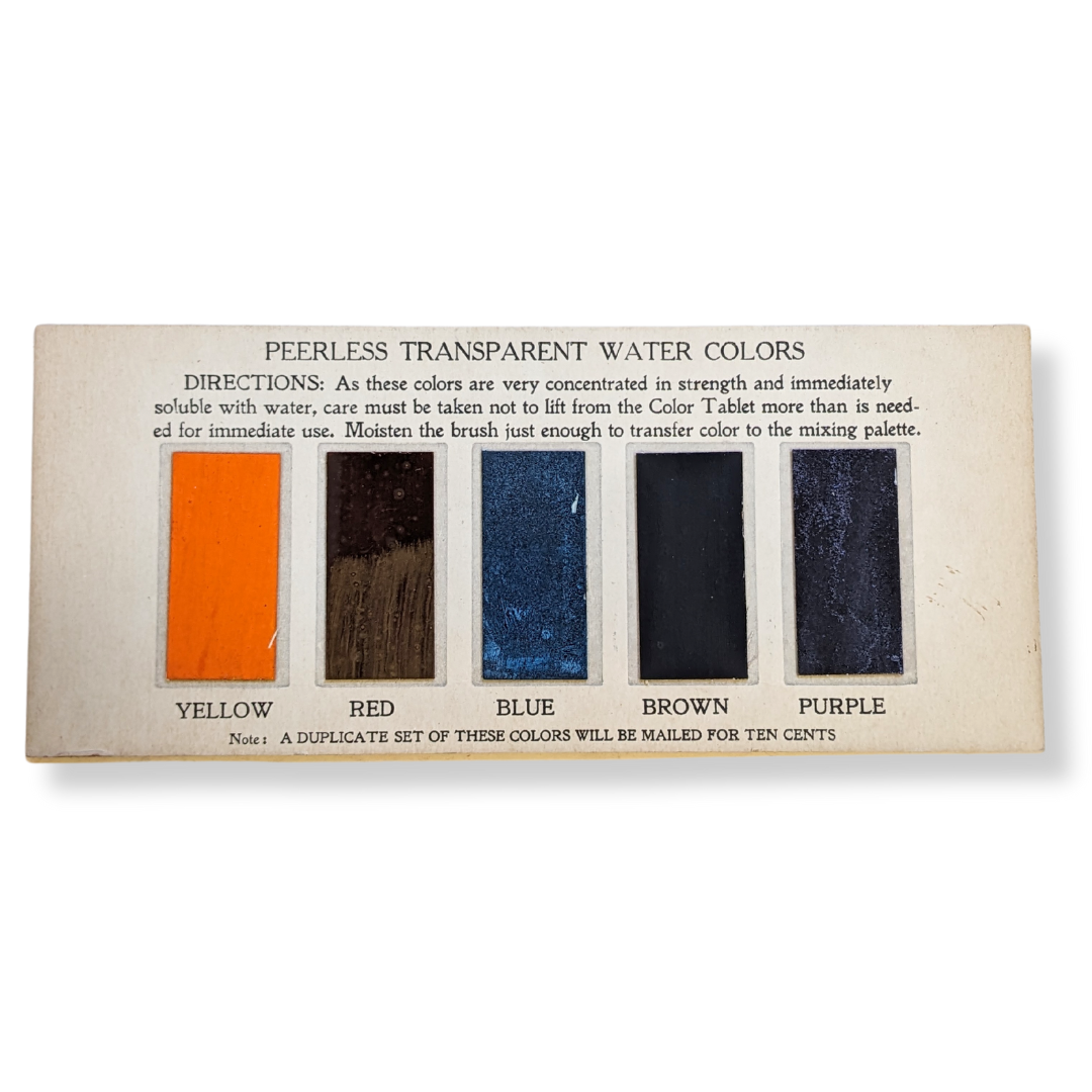 Vintage, mail order peerless watercolors palette