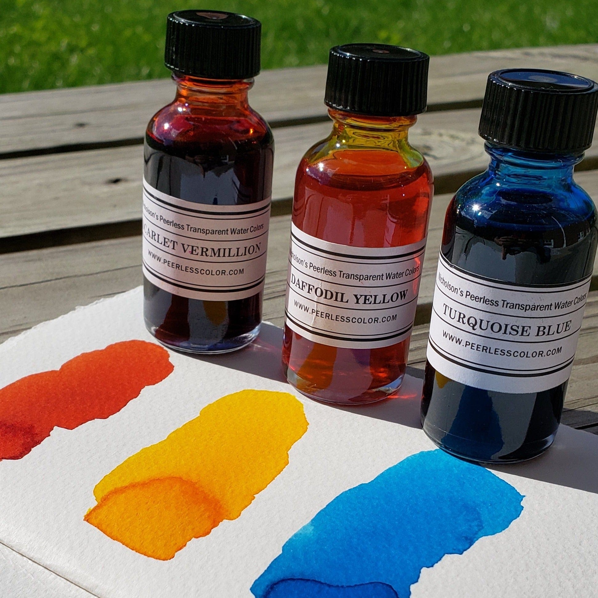 Primary Set - Liquid Watercolors – Nicholson's Peerless Watercolors