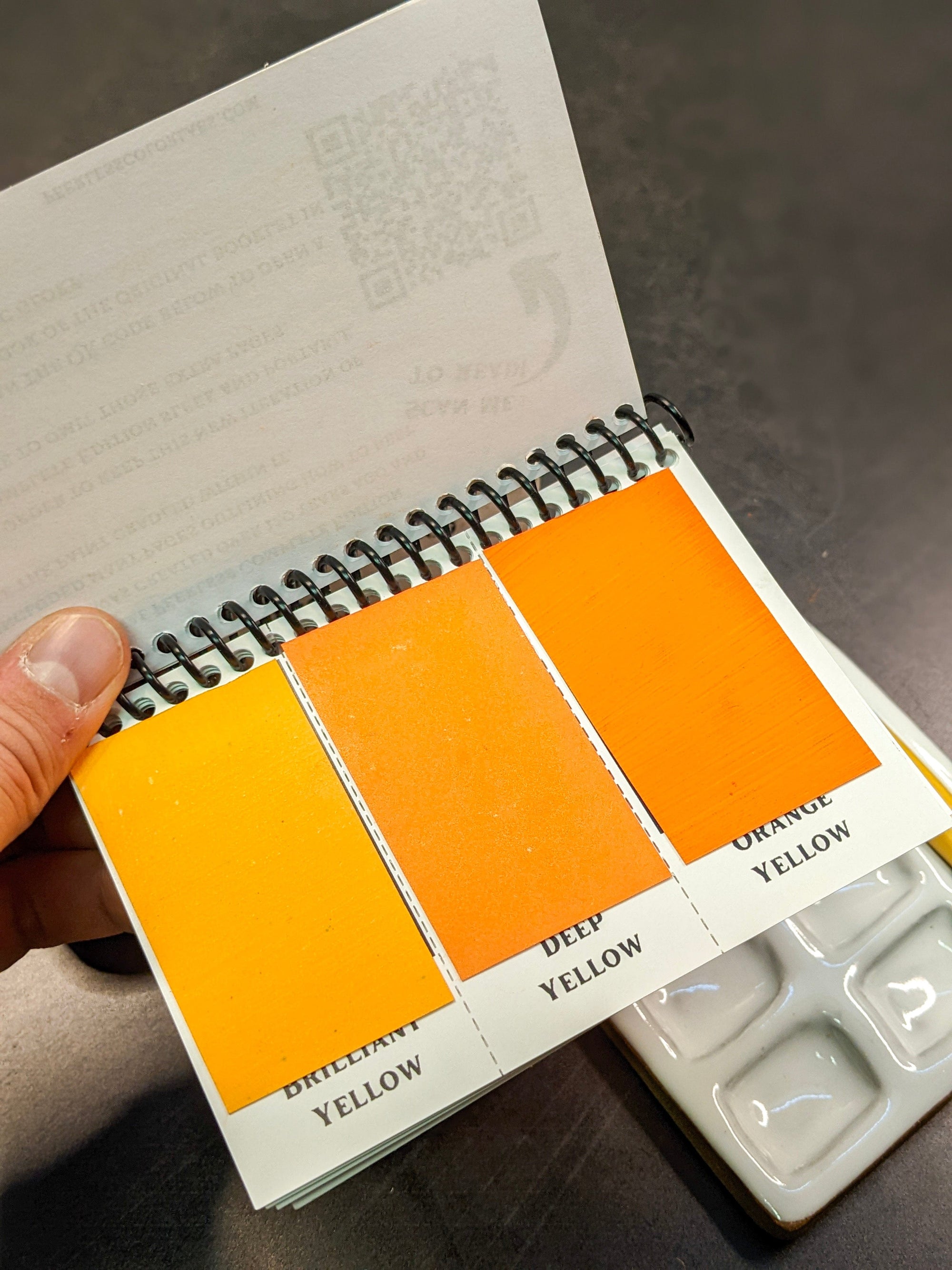 inner sheets of the mini complete edition a mini version of our celebrated and popular Complete Edition portable watercolor palette.