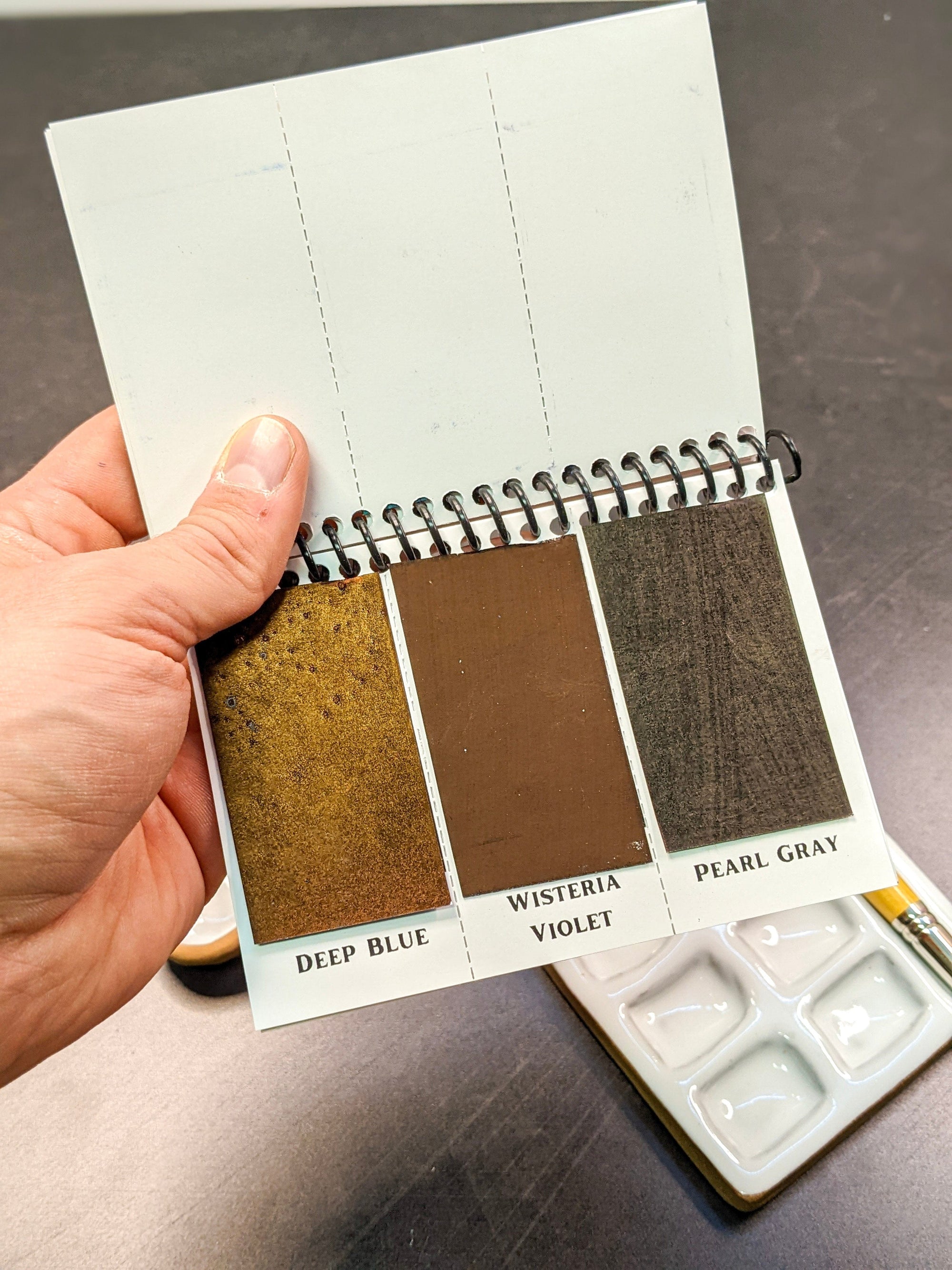 inner sheets of the mini complete edition a mini version of our celebrated and popular Complete Edition portable watercolor palette.
