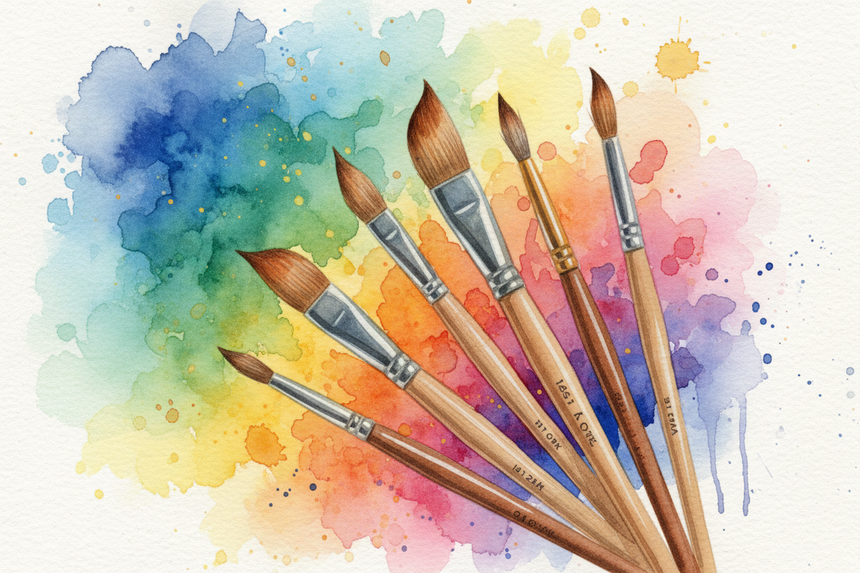 Watercolor Brushes for Beginners: What You Actually Need (And What to Skip)