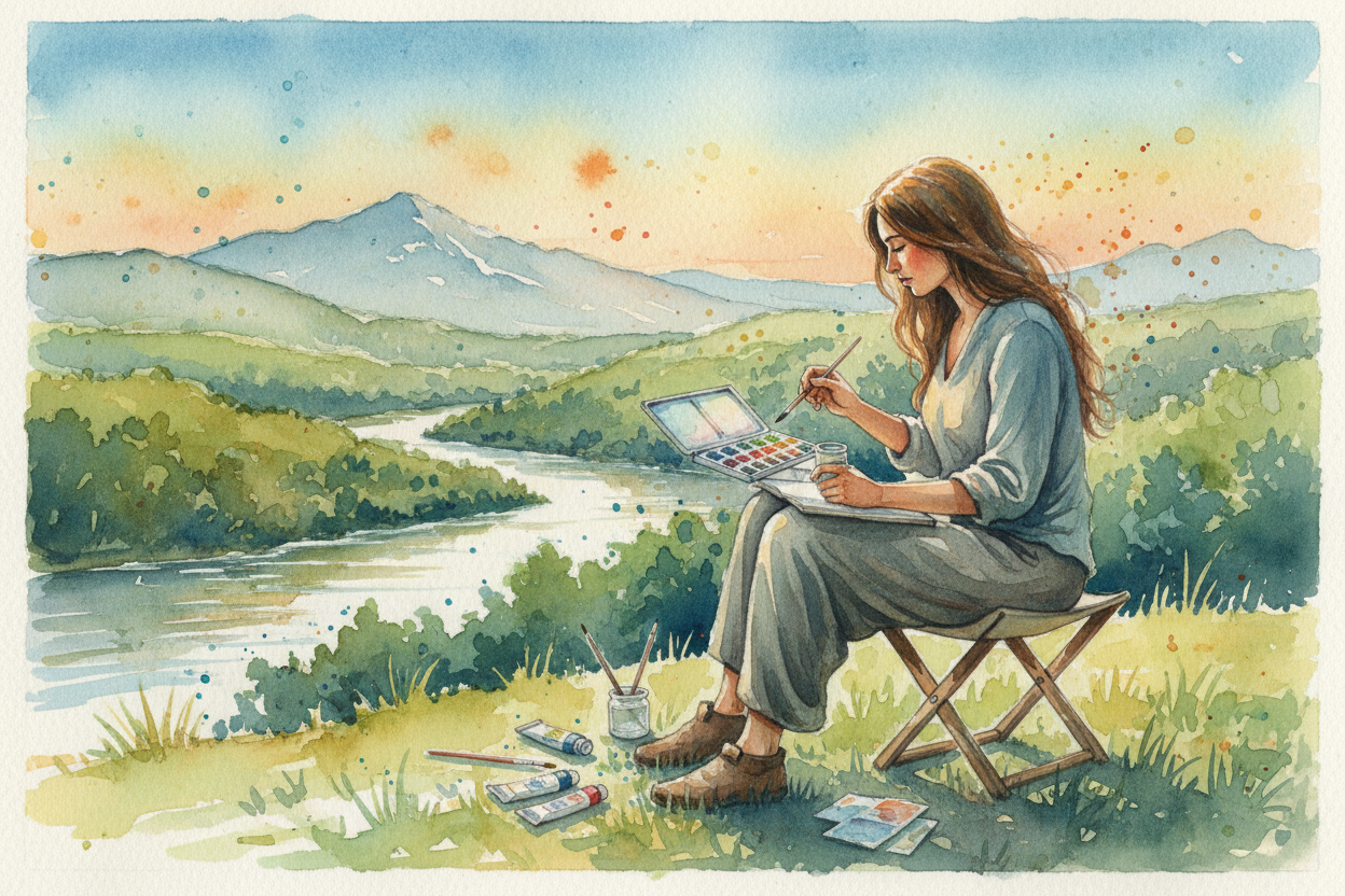 How to Build the Perfect Watercolor Travel Kit (Pack Light, Paint More)