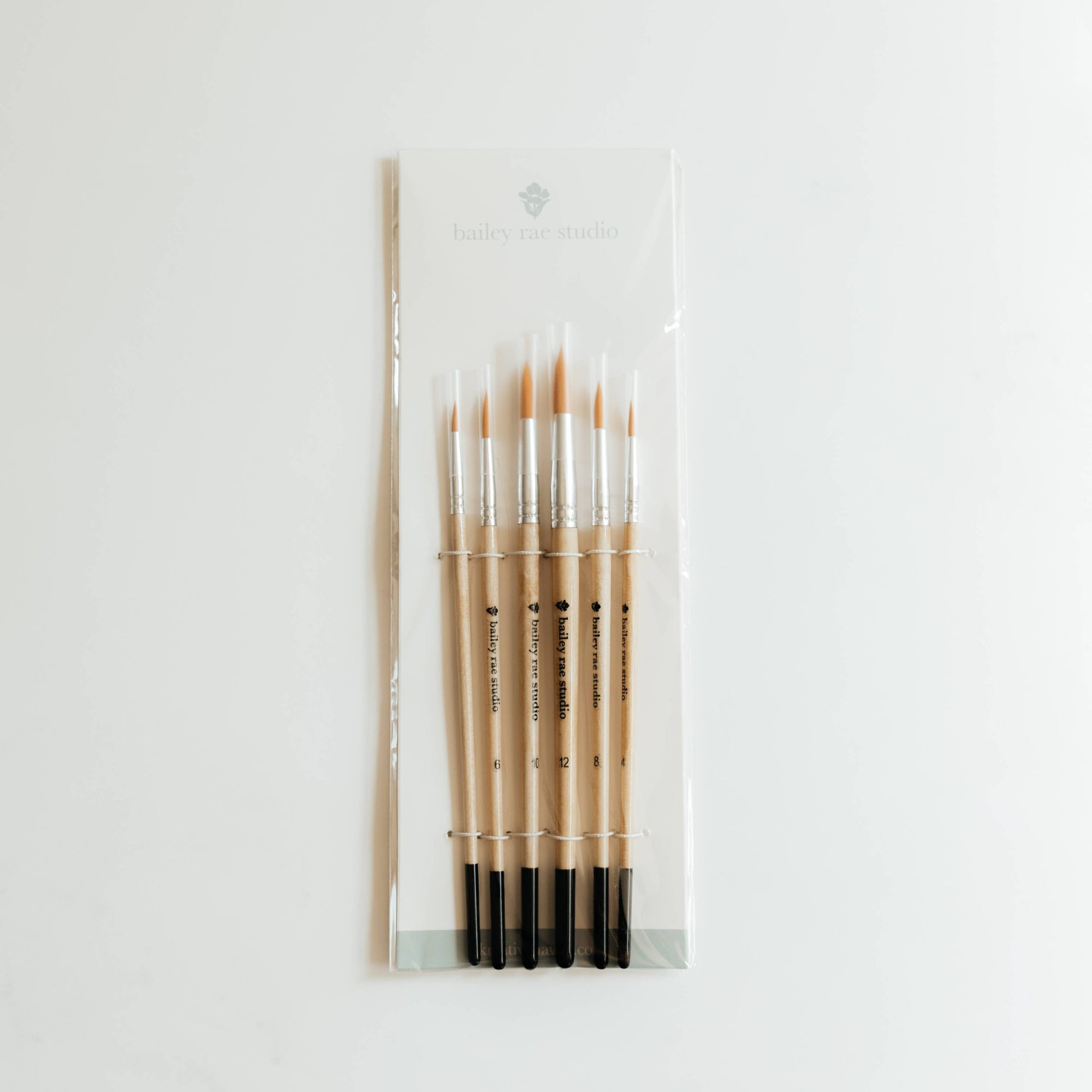 Round Tip Watercolor Brush Set - 6 piece
