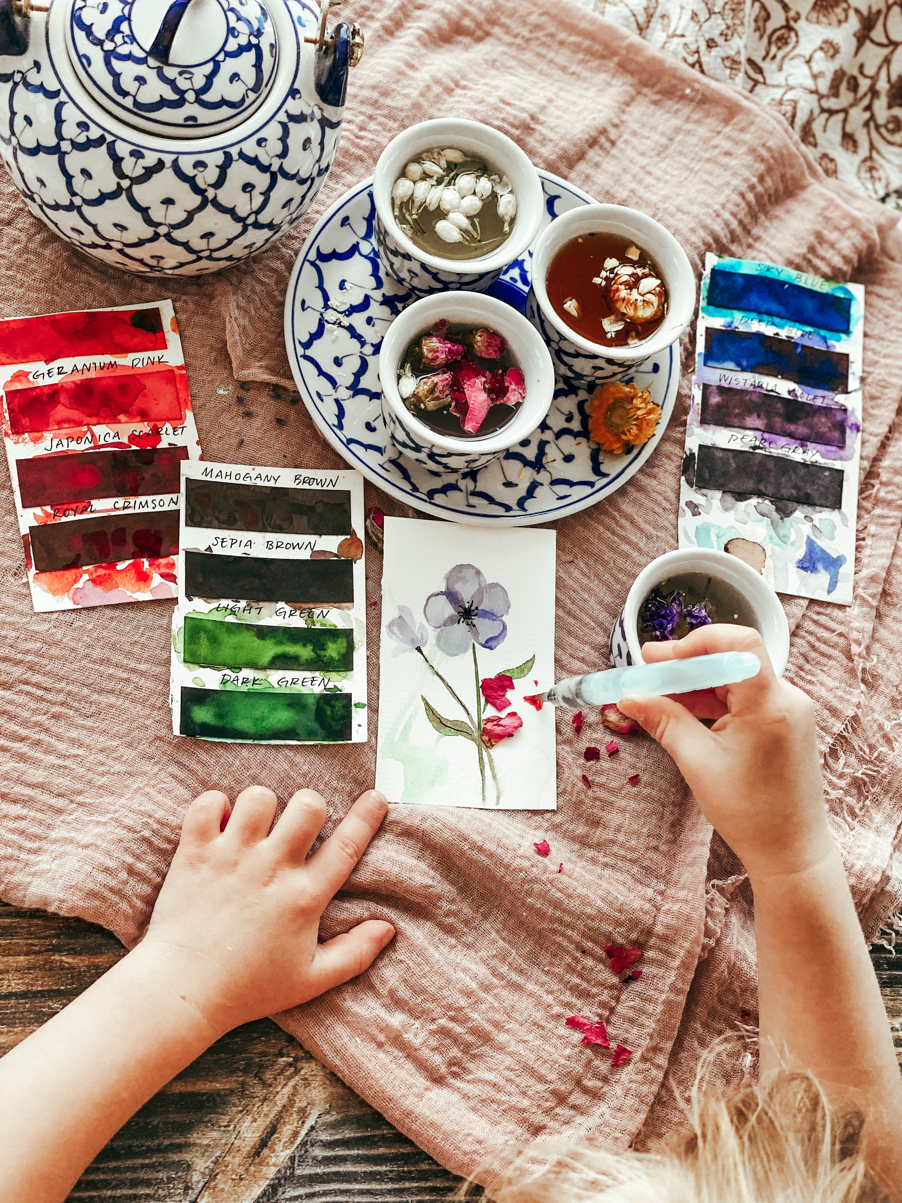 Portable Vibrant Watercolor paint for travel, journal, artists, urban sketching