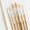 Round Tip Watercolor Brush Set - 6 piece