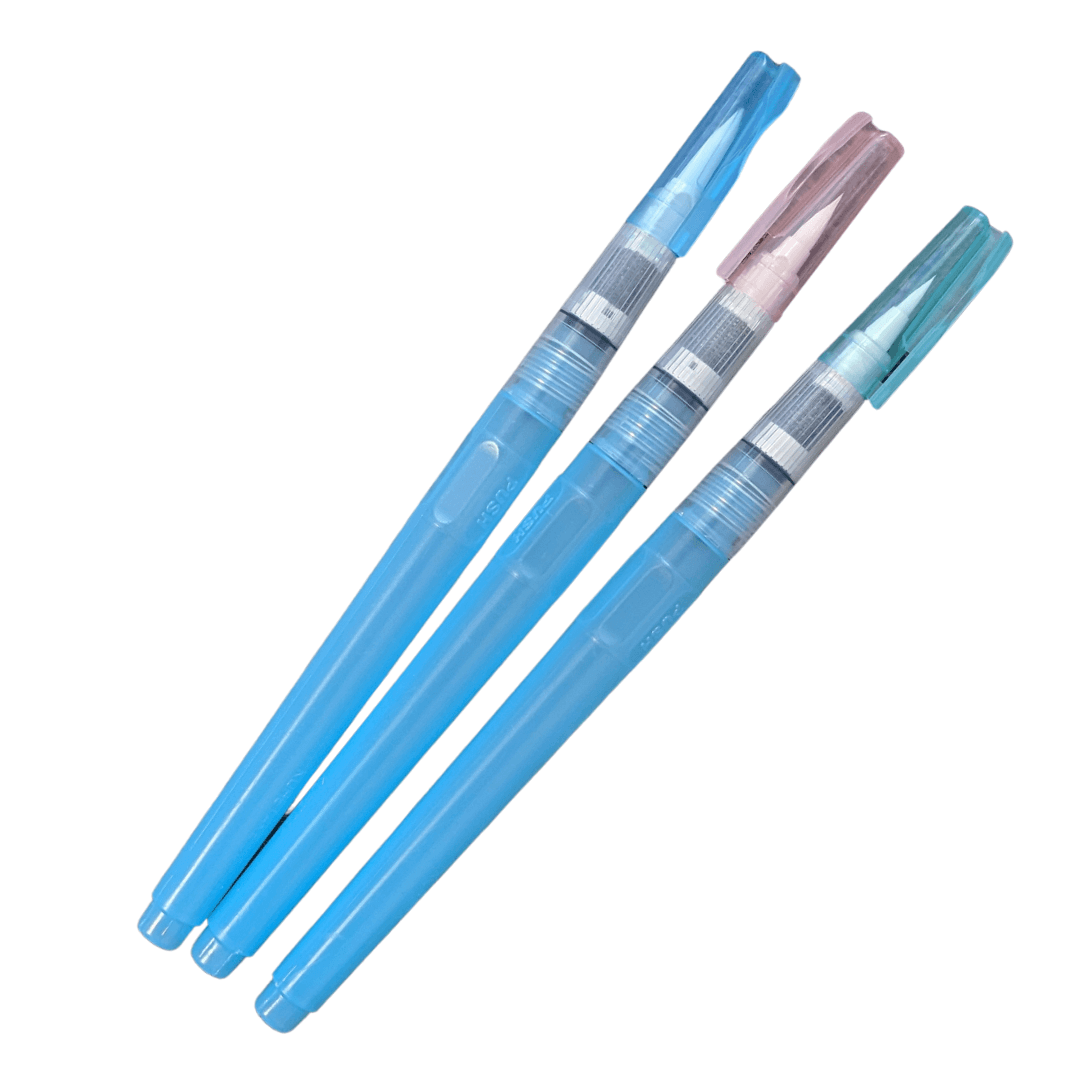 set of 3 premium niji waterbrushes. These watercolor brushes are perfect for watercolor painting on the go.